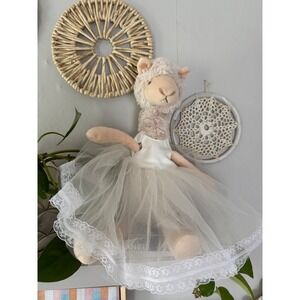 Lunaki Kids Llama Plush Ballerina Stuffed Animal Toy Tulle Dress Cute‎